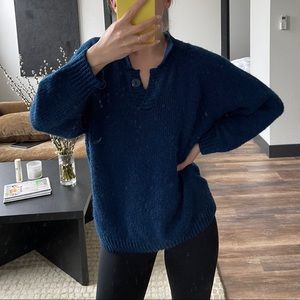 Oversize Blue Sweater